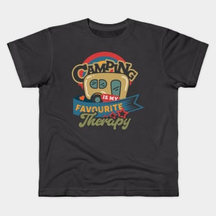 Camping is my therapy Kids T-Shirt